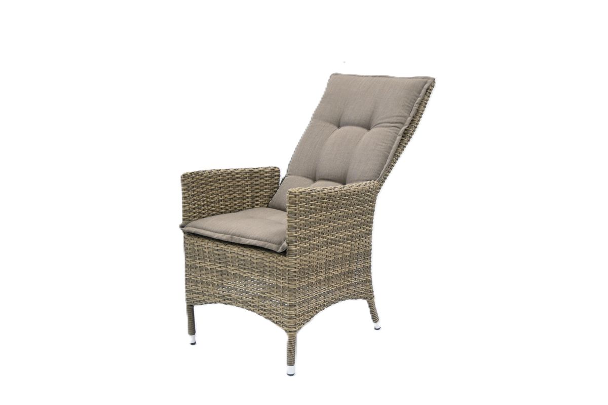 Atlanta regulerbar stol m/pute - natur/ørkenbeige