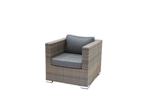 Hovedbilde Bornholm stol m/ puter - gråbeige/vitrolgrå