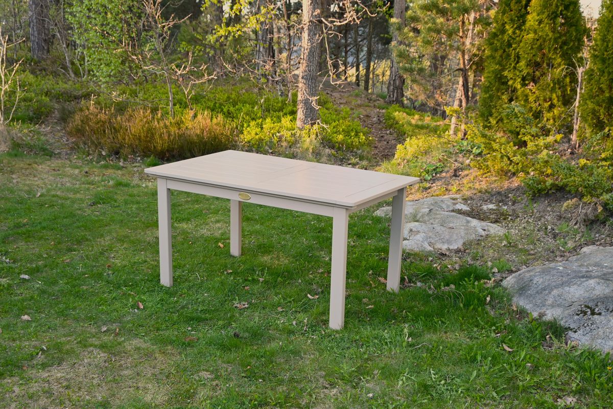 Lakkøy sett 3+1+1 m/puter+spisebord - sandbeige/Kobber