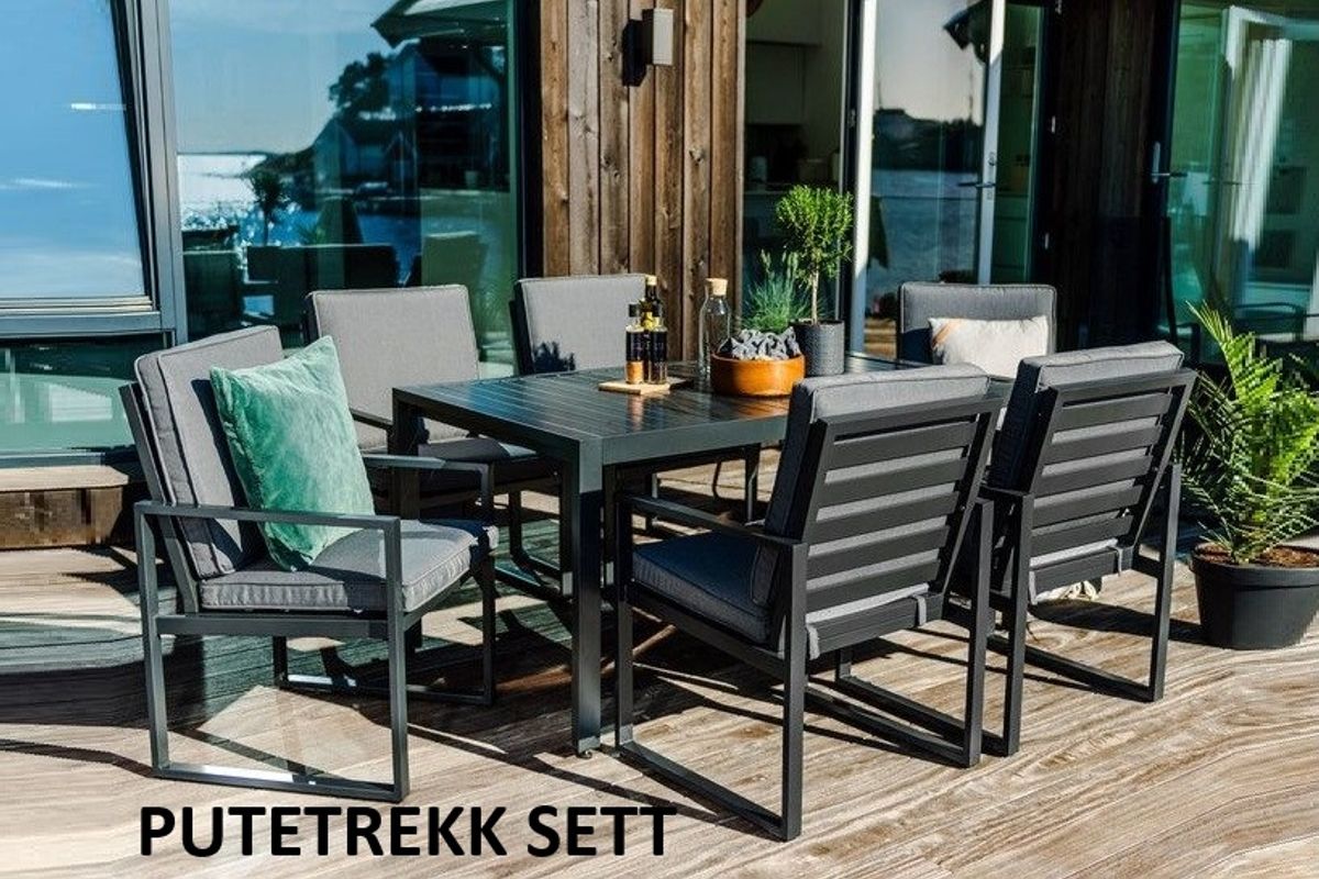 Firenze 54 putetrekk sett til spisegruppe  - design Novembergrå, 12 putetrekk