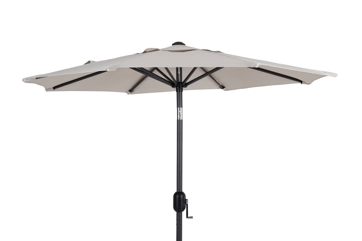 Cambre parasoll Ø250 cm m/sveiv - lys gråbeige