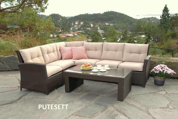 Hovedbilde Support 56 putesett for hjørnesofa - design Sandbeige, 13 puter