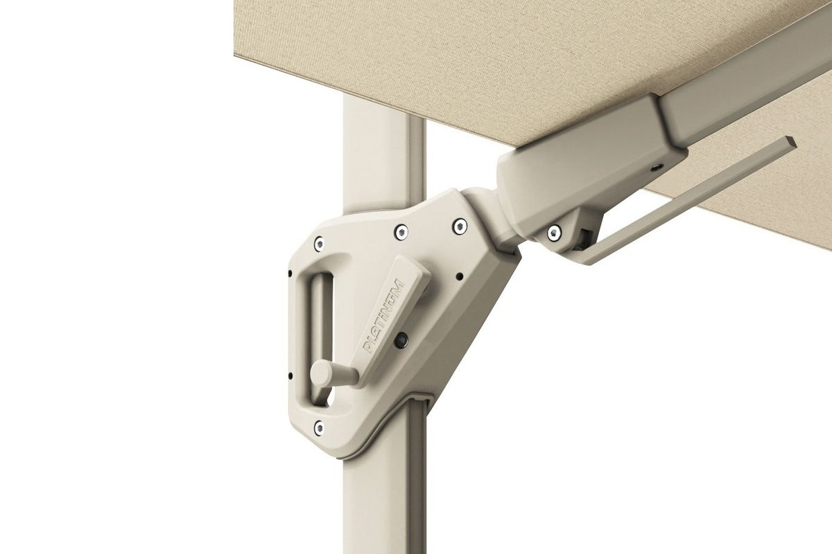 Platinum Voyager T2 hengeparasoll 270x270 m m/kryssfot - elfenbensbeige/sandstone
