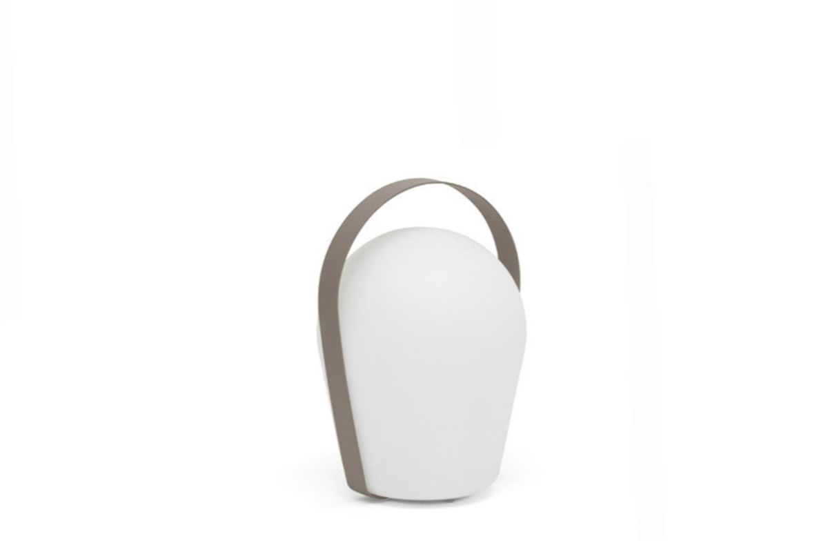 Glimra medium oppladbar LED utelampe - hvit/sandbeige