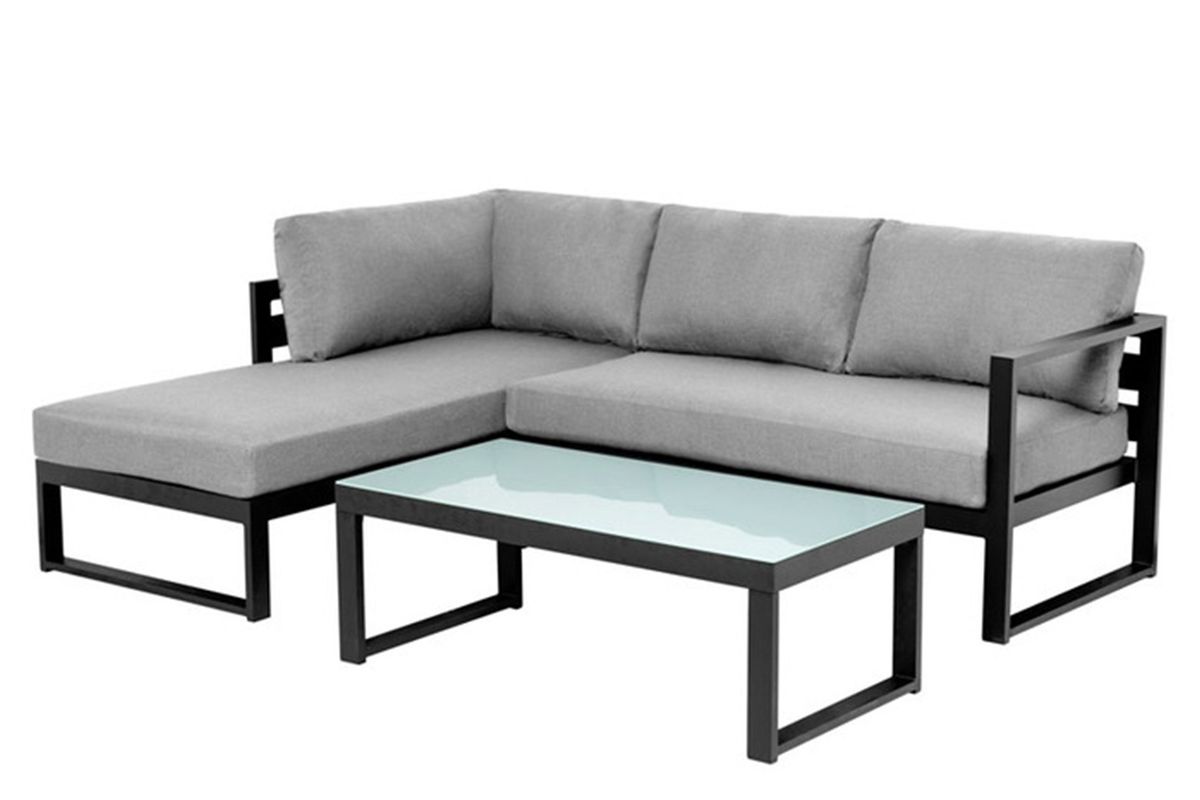  Vegas putetrekk sett til hjørnesofa - design Harmonigrå, 6 putetrekk