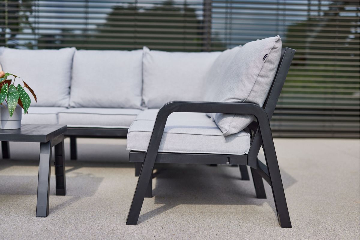 Support 60 putesett for hjørnesofa - design Skygrå, 13 puter