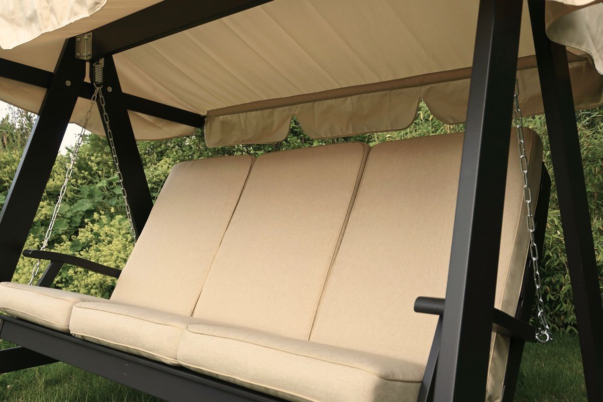 Dalom hammock med tak - orkangrå/beige tak 