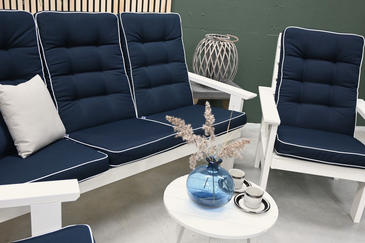 Texas Høy putesett 3+1+1 - design Navy, 5 puter