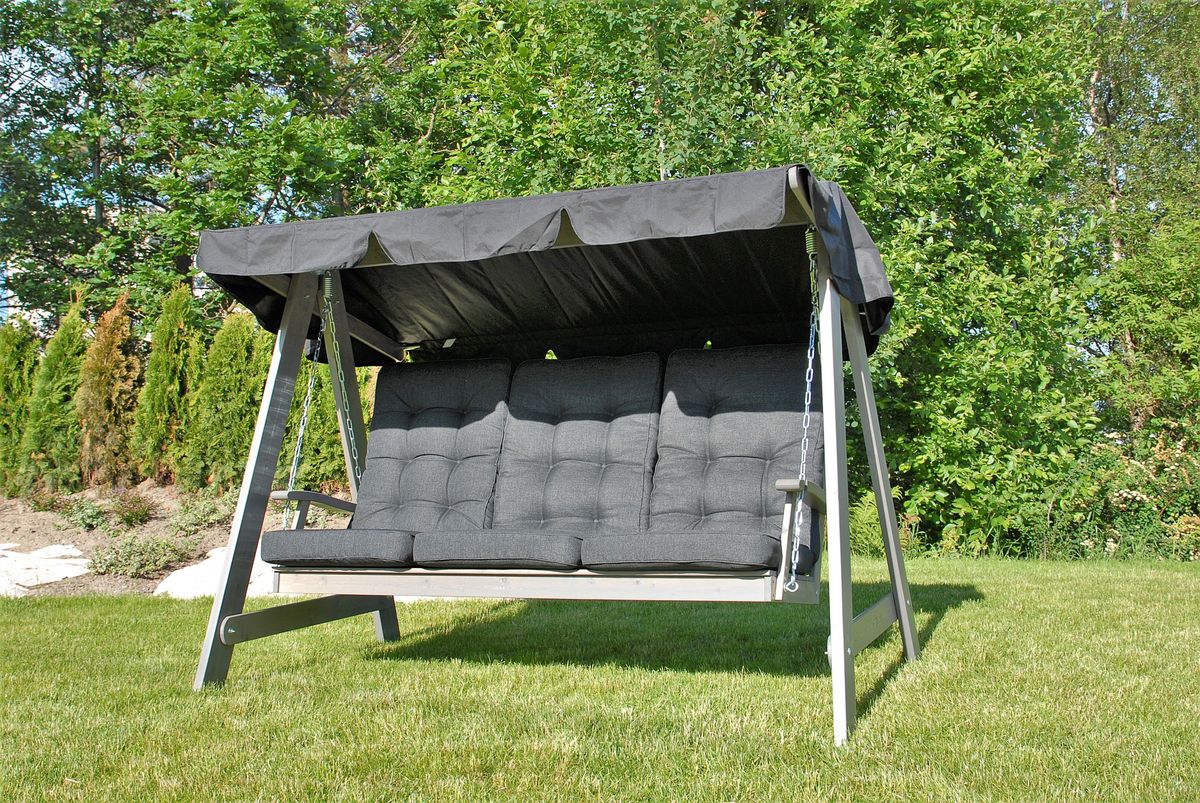 Dalom hammock med tak - grå/sort tak