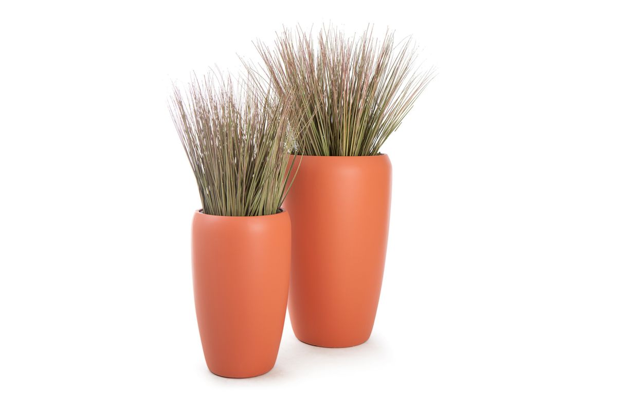 Milano blomsterpotter sett - matt terracotta, 2 stk