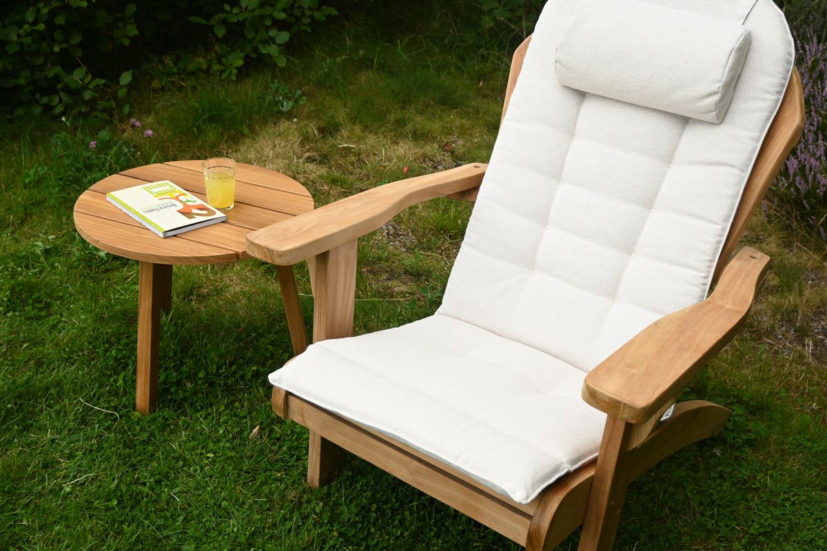 Freeport Adirondack sett 2 stoler+bord Ø50 cm - teak