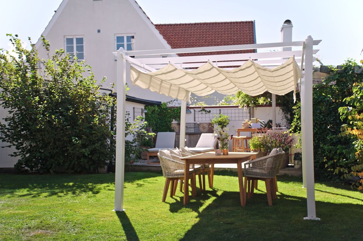 Hillerstorp tekstiltak til 3x4 m pergola - lys sand 