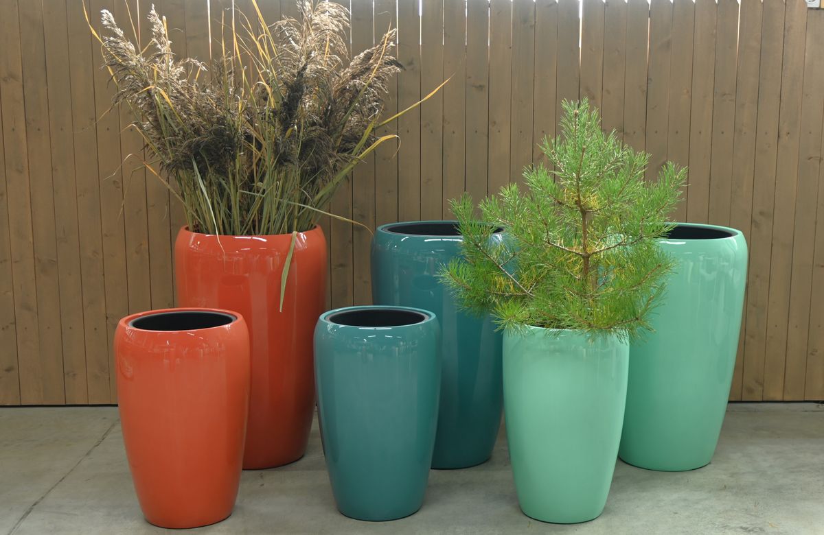 Milano blomsterpotter sett - terracotta, 2 stk