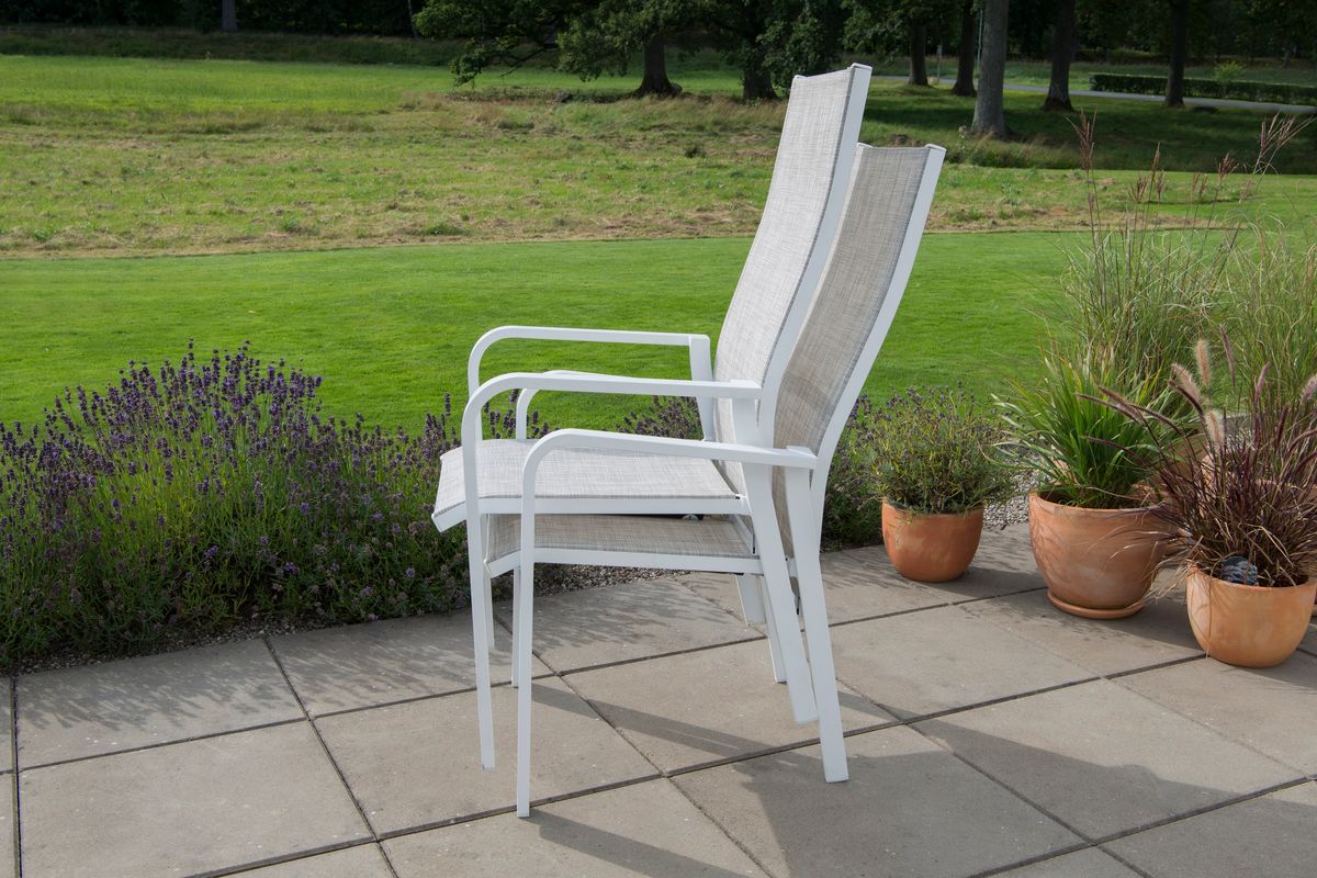 Reddington regulerbar stol - hvit/lingrå