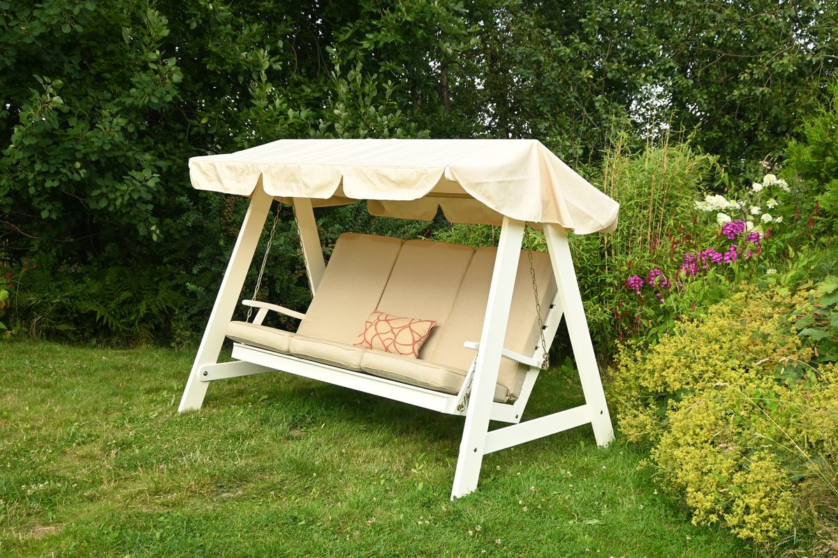 Dalom hammock med tak - hvit/beige tak