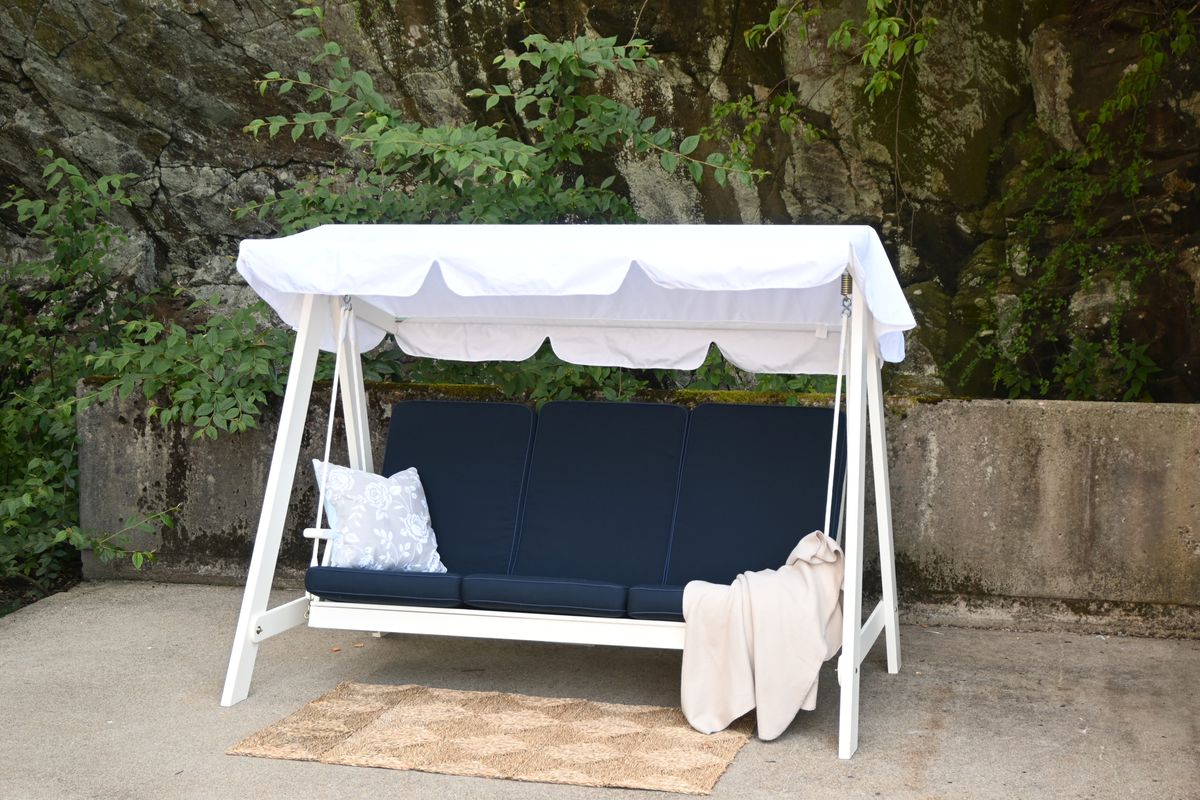 Dalom Typ hammock med tak - hvit/hvitt tak