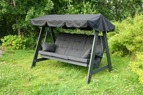 Hovedbilde Dalom hammock med tak - orkangrå/sort tak