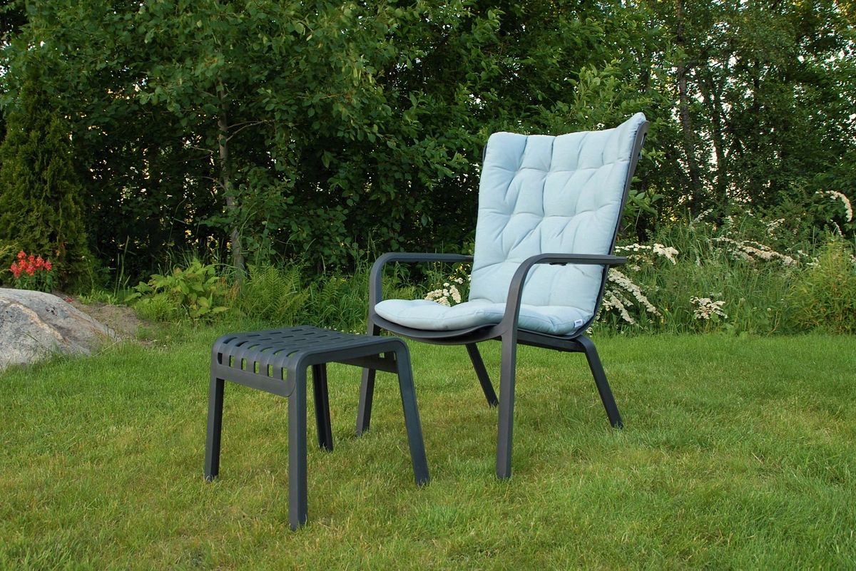 Nardi Folio hvilestol m/pute - antrasittgrå/articblå