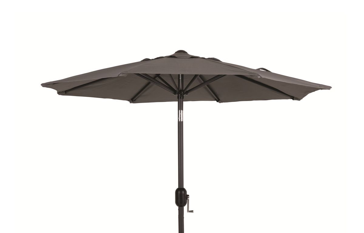 Cambre parasoll Ø200 cm m/sveiv - grå