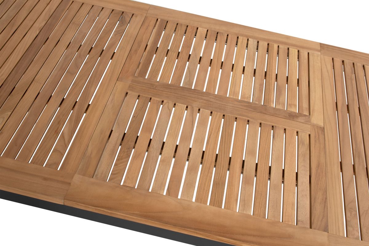 Figaro sett 6 stabelbare stoler+uttrekksbord - teak