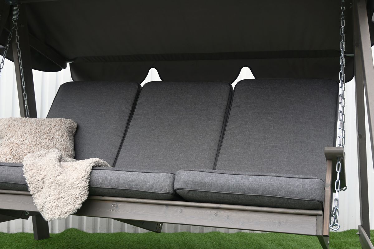 Dalom hammock med tak - grå/sort tak