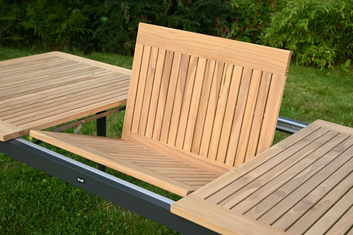 Hartman Silencio Butterfly uttrekksbord 160/220x90 cm - teak 