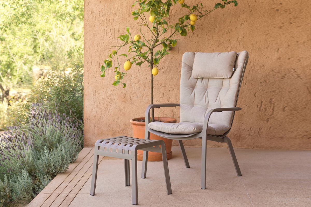 Nardi Folio hvilestol m/pute - gråbeige/linobeige