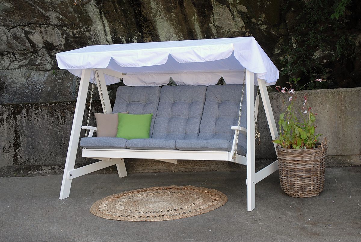 Dalom hammock med tak - hvit/hvitt tak