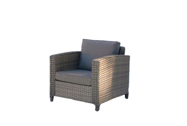 Hovedbilde Malaga stol m/puter - gråbeige/vitrolgrå