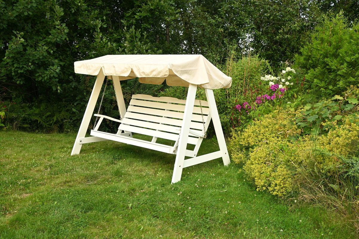 Dalom hammock med tak - hvit/beige tak