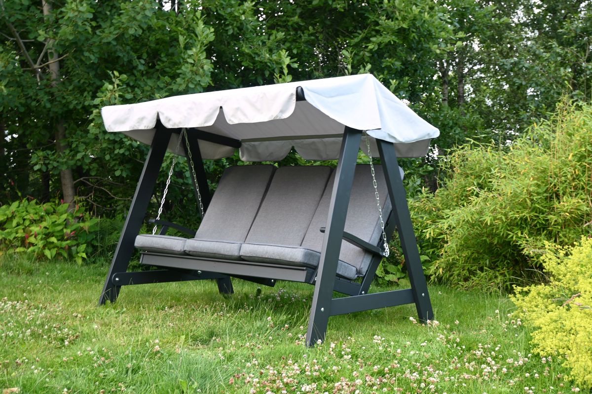 Dalom hammock med tak - orkangrå/grått tak 