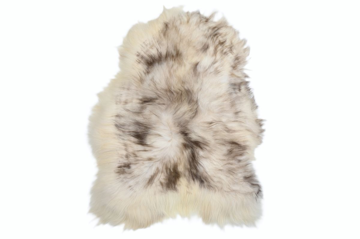 Sheepy saueskinn - ullhvit/gråmelert